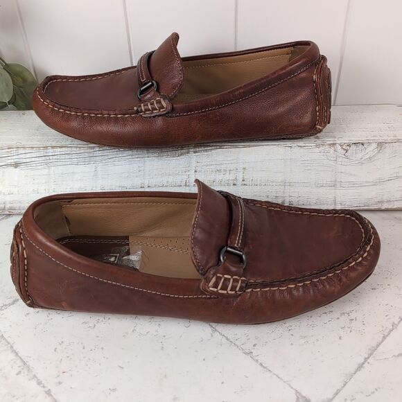 Men\'s Johnston & Murphy Driving Moccasins Size 8M Brown Leather Bit Loafers main image 11